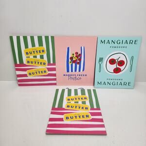 Target Lot of 4 Farmers Market Wall Hangings Market Fresh & Butter Popcorn Decor